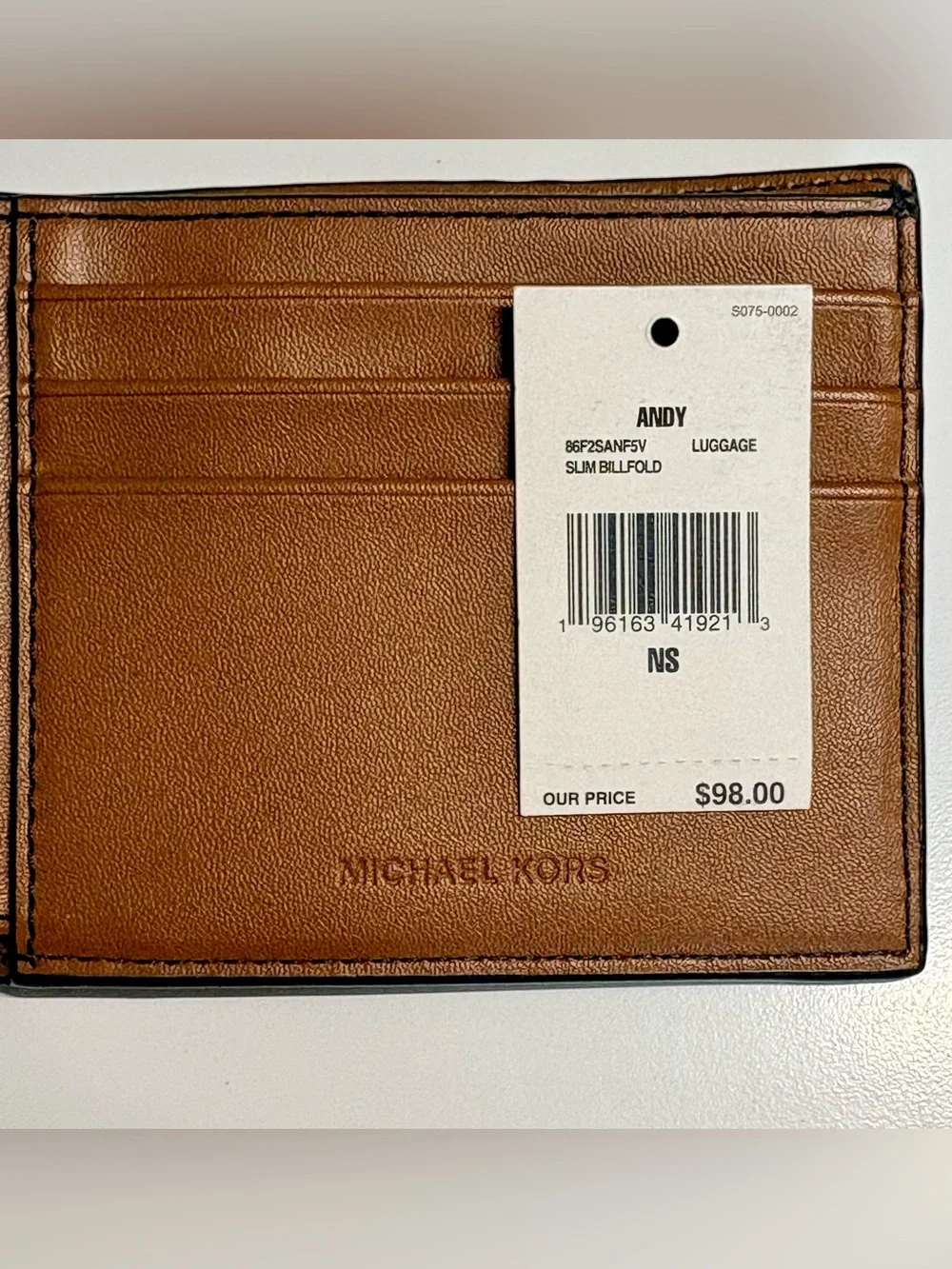 Michael Kors Andy Slim Billfold Wallet Brown Men’s
